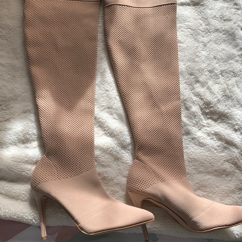 COPY - Tan thigh high boots. Never worn. Tall
